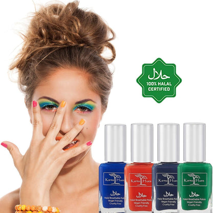 Beautiful Halal Nail Polish Set- Non-Toxic Nail Art, Vegan and Cruelty-Free Nail Paint