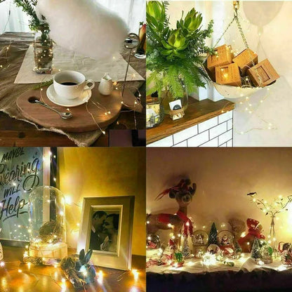2020 1M - 10M LED Fairy String Lights Fairy Light Battery Operated For Christmas Xmas Party Home Decor LED Strings & Decoration Lights