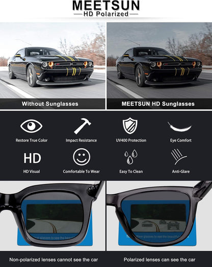 Polarized Sunglasses for Women Men Trendy Classic Retro Designer Style Fashion UV400 Protection