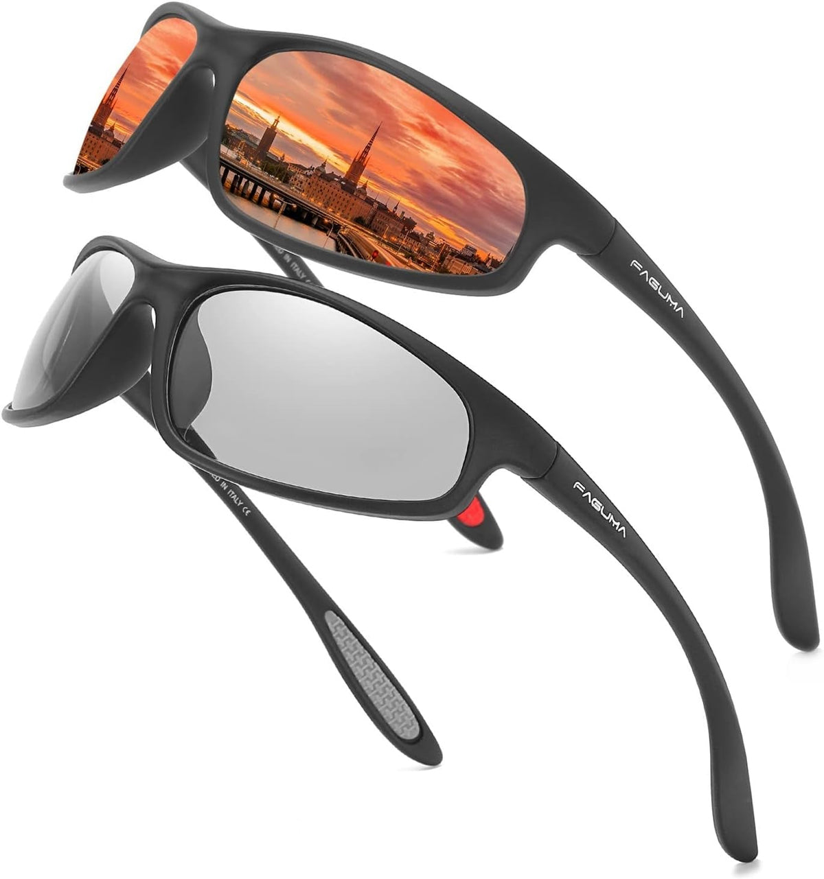 Polarized Sports Sunglasses For Men Cycling Driving Fishing 100% UV Protection