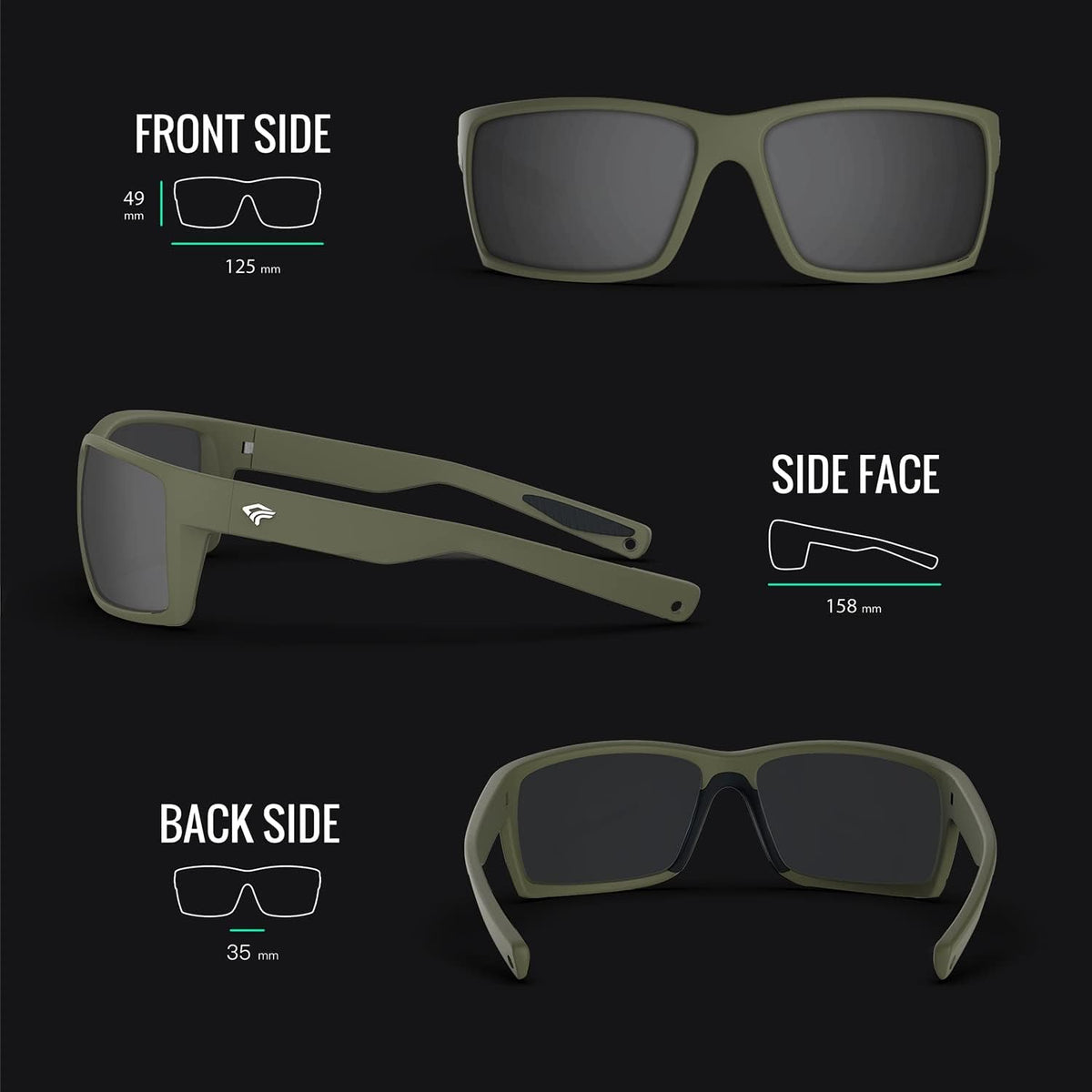 Sports Polarized Sunglasses for Men Women Flexible Frame Cycling Running Driving Fishing Mountaineering TR24