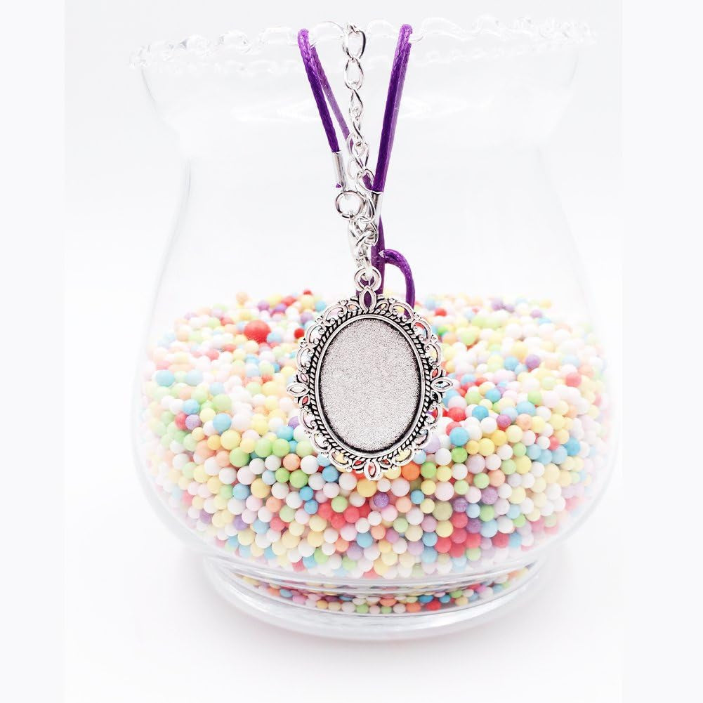 24 PCS Bezel Pendant Trays Oval Cabochon Settings Trays Pendant Blanks