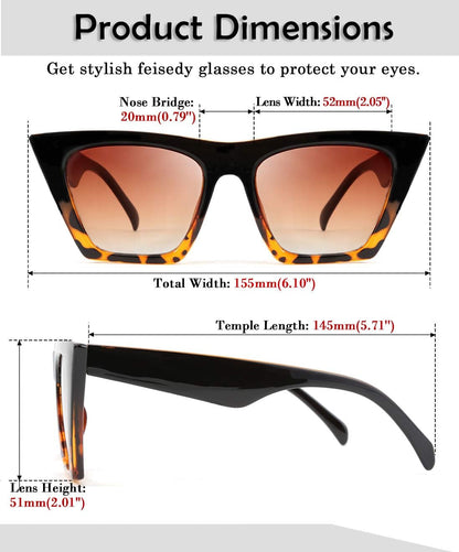 Vintage Square Cat Eye Sunglasses Women Trendy Cateye Sunglasses B2473