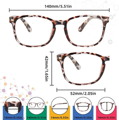 Blue Light Blocking Glasses, Computer Reading/Gaming/TV/Phones Glasses for Men Women,Anti Eyestrain UV Glare (5 Pair)