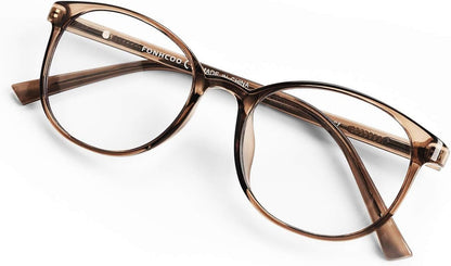 Blue Light Blocking Glasses Women Men TR90 Round Computer Eyeglasses (Purple)
