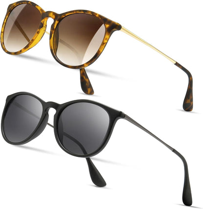 Vintage Round Sunglasses for Women Men Classic Retro Designer Style