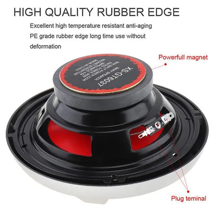 2Pcs 6.5 Inch 220W Car Hifi Coaxial Speaker Door Auto Audio Music Stereo Full Range Frequency Speakers for Cars