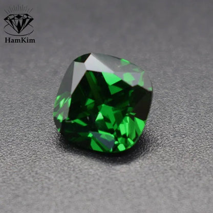 Natural Colombia Emerald Corundum Spinel Square Shapes Jewelry Diy Green Gem AAAAA