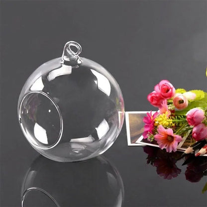 Creative Hanging Glass Ball Vase Flower Plant Pot Terrarium Container Decor  ORG