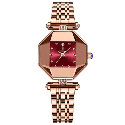 POEDAGAR Rose Gold Fashion Women Watch Stainless Stain Waterproof Ladies Quartz Watches Luxury Female Wristwatch