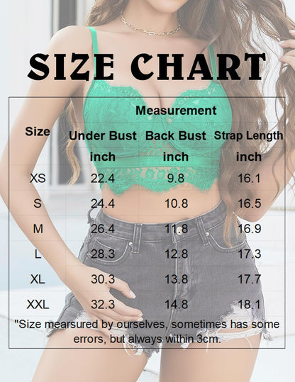 Lace Bralettes for Women Y2K Strap Bustier Cami Top V Neck Camisole Lingerie