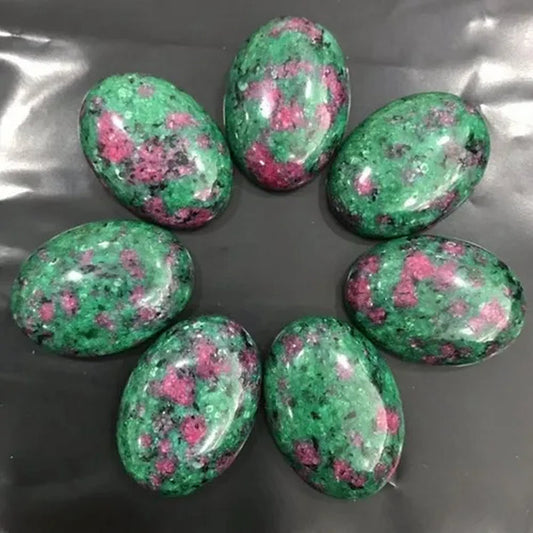 7pcs 25x18x7mm Beautiful Ruby in Fuchsite Gemstone Oval Cab Cabochon BZS68