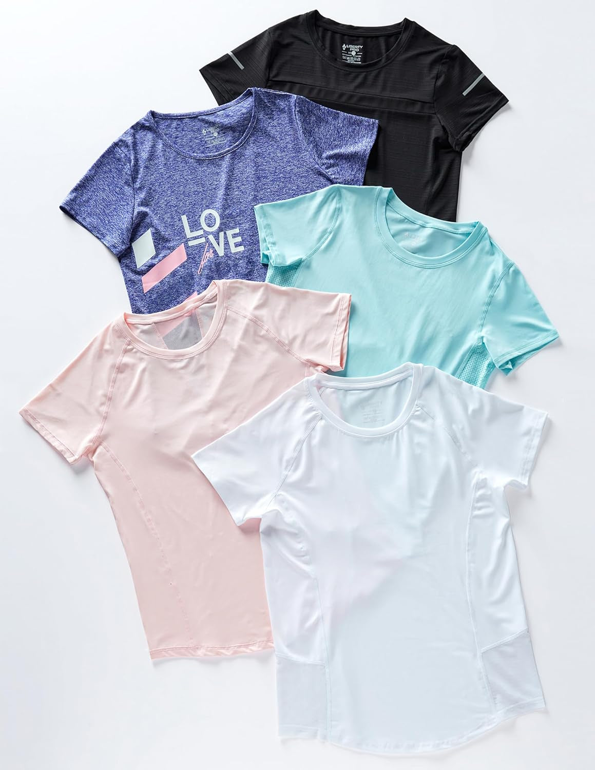 5 Pack: Women'S Dry Fit Short Sleeve T Shirts, Athletic Workout Tee Tops for Gym Yoga Running