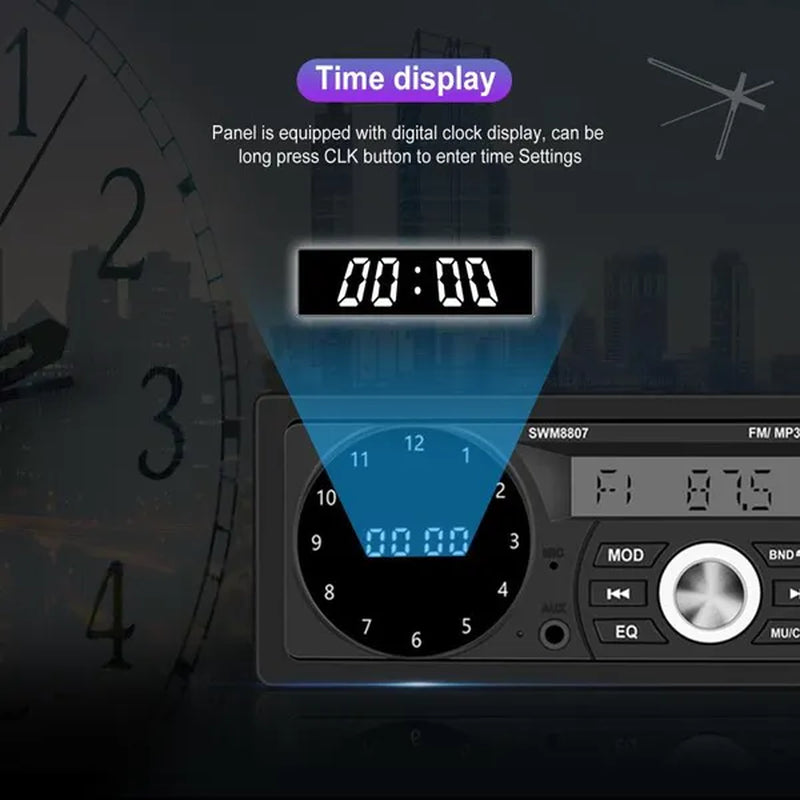 1DIN In-Dash Carradios Stereo Remote Control Digital Bluetooth Audio Music Stereo 12V Car Radio MP3 Player