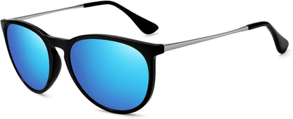 Retro sunglasses womens 2024 trendy round classic glasses