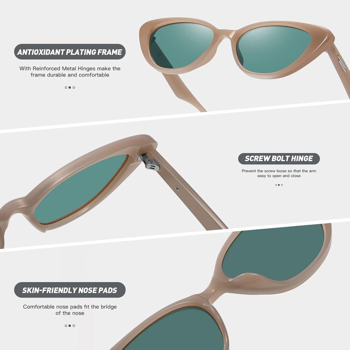 Retro Vintage Narrow Cat Eye Sunglasses for Women 90S Small Chic Style Trendy Sunnies UV400 Protection FZN7514