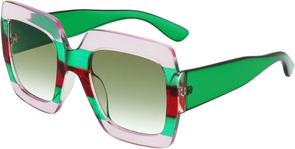 Oversized Square Sunglasses Womens Retro Shades Luxury Big Sun Glasses UV400 Protection S0178