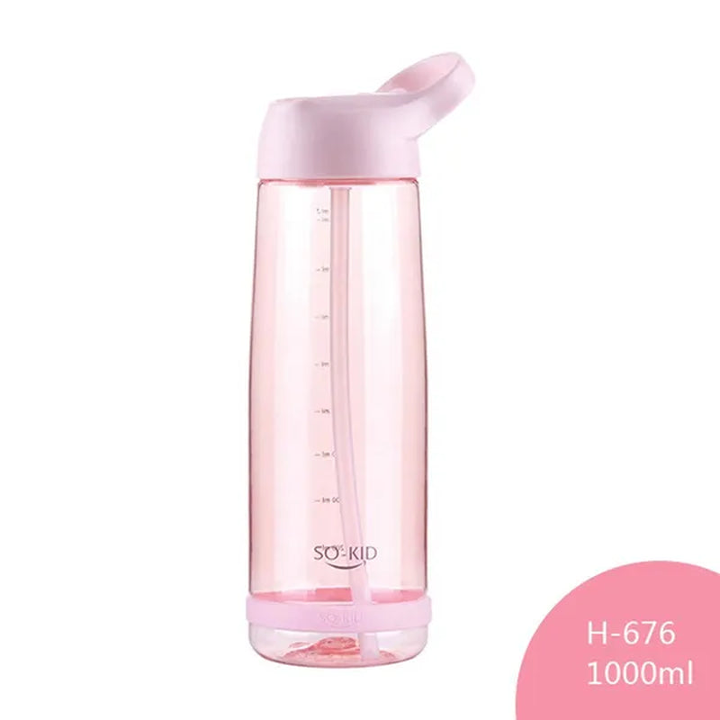 550/800/1000Ml Water Bottle with Straw, Portable Sports Shaking Bottle, Fitness Bottle, Children's Bottle, Baby Bottle