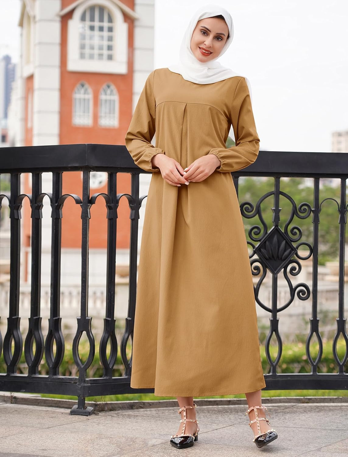 Abay for Women Shiny Self Tie Modest Muslim Dress Ramadan Eid Prayer Clothes Dubai Islamic Jalabiya Arabian Jilbab