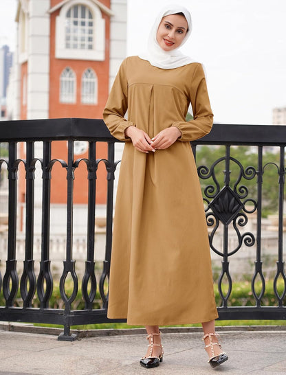 Abay for Women Shiny Self Tie Modest Muslim Dress Ramadan Eid Prayer Clothes Dubai Islamic Jalabiya Arabian Jilbab