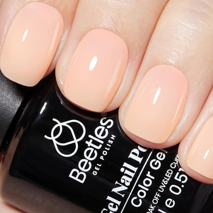 Beetles Neutral Gel Nail Polish 15ml Nude Pink Polish Set Pink Jelly Soak Off U V LED Nail Lamp Translucent Nail Art Gel