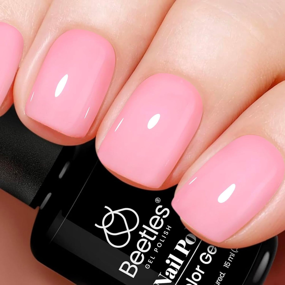 Beetles Neutral Gel Nail Polish 15ml Nude Pink Polish Set Pink Jelly Soak Off U V LED Nail Lamp Translucent Nail Art Gel