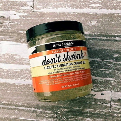Flaxseed Recipes Don'T Shrink Elongating Hair Curling Gel for Natural Curls, Coils and Waves, Helps Prevent Dryness and Flaking, 15 Oz