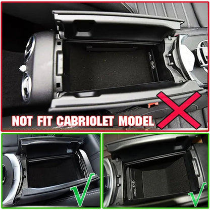 Xukey® Armrest Secondary Storage Box Center Console Glove Tray Center Console Organizer Insert Tray Car Accessories for Mercedes Benz C GLC Class W205 C180 C200 C260 C300 GLC200 GLC260 GLC300