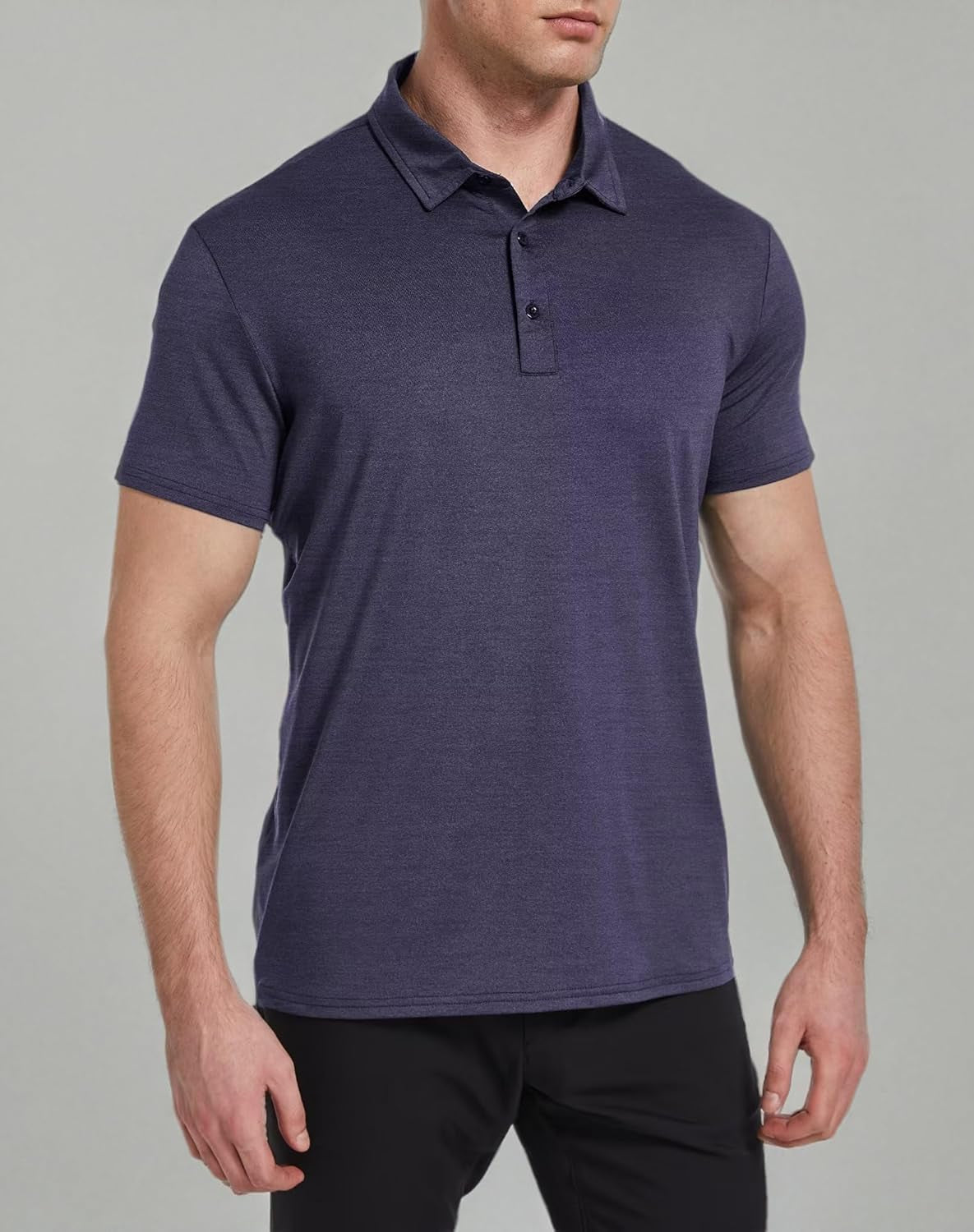 6 Pack Mens Polo Shirts Performance Short Sleeve Golf Shirt Moisture Wicking Athletic Casual Collared T-Shirt