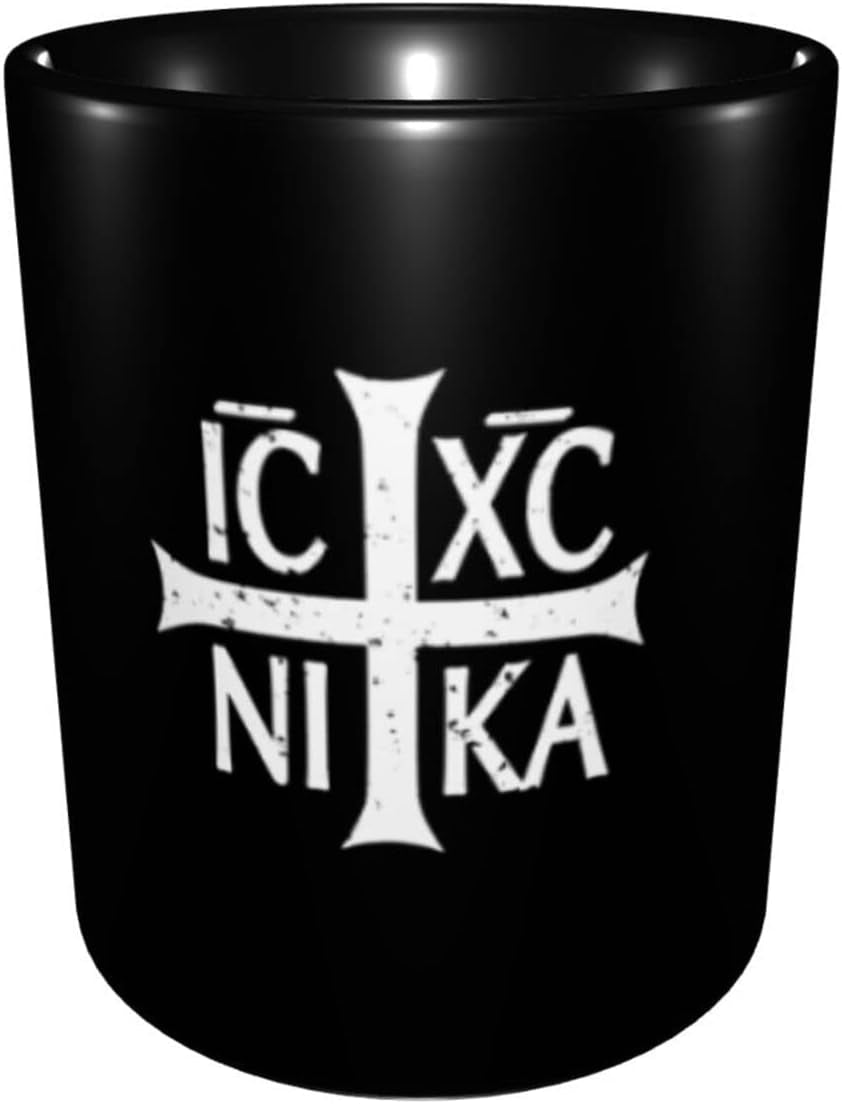 Christian Orthodox Russian Cross Mug, 11 Oz Coffee Mug Funny Tea Cup for Office Home School
