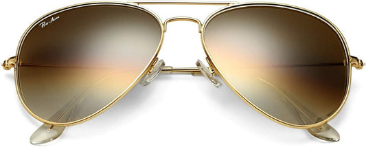 Classic Aviator Sunglasses for Men Women 100% Real Glass Lens