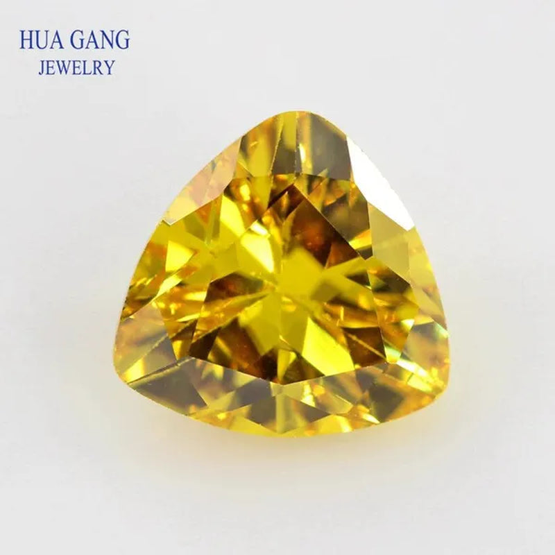 Trilion Triangle Shape Cubic Zirconia Stone Multicolor Brilliant Cut Loose CZ Synthetic Gems Beads for Jewelry AAAAA