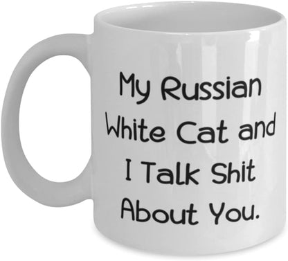 Special Russian White Cat 11Oz 15Oz Mug, My Russian White Cat and I, Gifts for Cat Lovers, Present from Friends, Cup for Russian White Cat