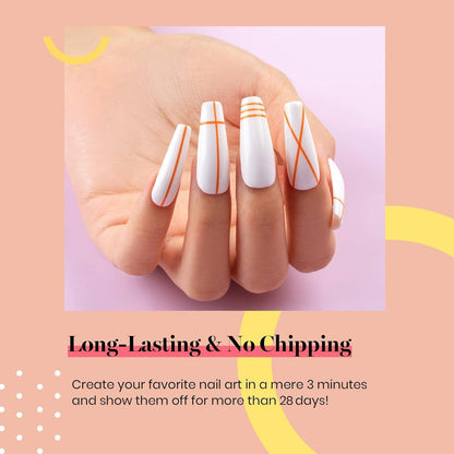 Beetles Gel Nail Polish, 1 Pcs 15ml White Color Soak Off Gel Polish Nail Art Manicure Salon DIY Gel Nail Design Decoration at Home Nail Lamp Needed Nails Minicure Kit Gift