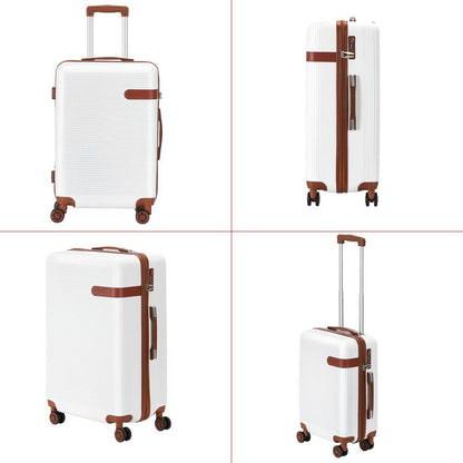 Catalina Waves Nested Hardside Luggage Set in White, 3 Piece - TSA Compliant