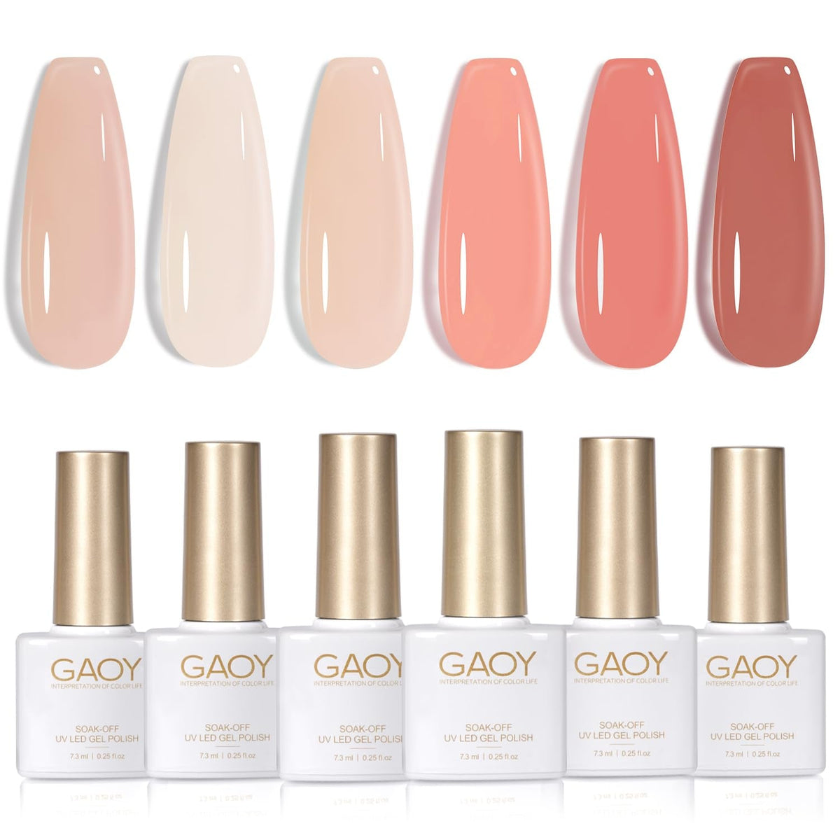 Jelly Milky White Gel Nail Polish Set, 6 Translucent Sheer Maroon UV Colors for Art Home DIY Manicure Kit