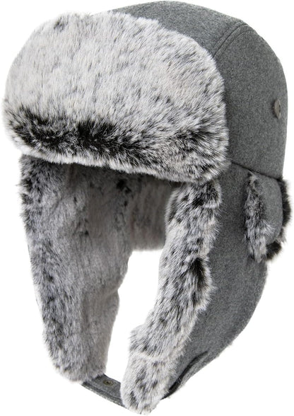 Large XL Trapper Trooper Hunting Warm Ear Flap Russian Ushanka Winter Ski Cold Weather Bomber Hats for Men