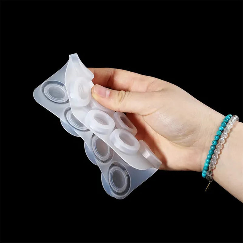1 Set Valentine's Day Rings UV Crystal Epoxy Mold Dove Egg Diamond Ring Silicone Mould DIY Crafts Jewelry Pendants Earrings Necklace Casting Tools GZQ