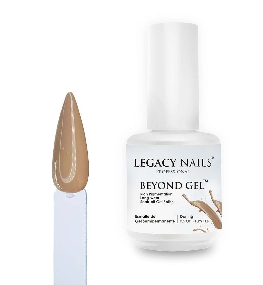 Professional Beyond Gel Soak-Off Nail Gel Polish Full Coverage Highly Pigmented Gel Nail Polish (BEYOND GEL - BEIGE 1/2 OZ)