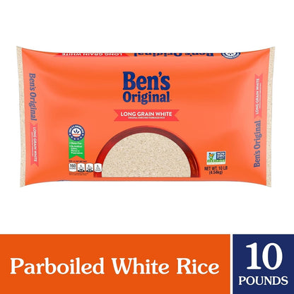 Enriched Long Grain White Rice, Parboiled Rice, 10 Lb Bag