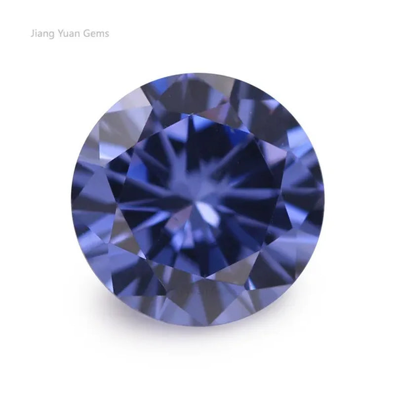 5 Pcs Beautiful Unheated Gemstones Blue Diamond 5.5*5.5mm Sapphire Round Cut Sri-Lanka Gemstone