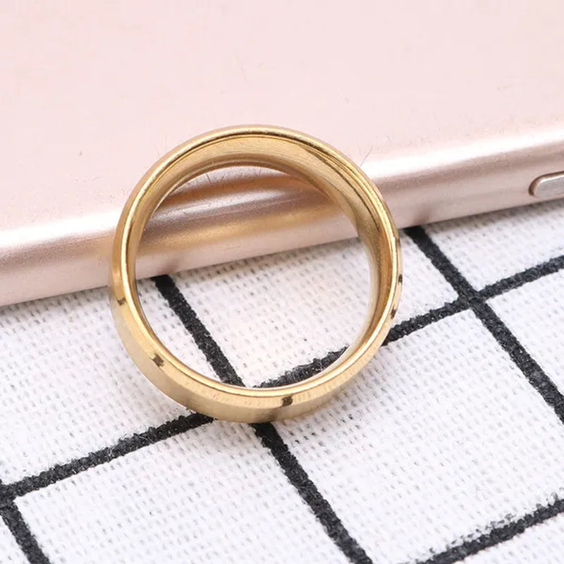 Fashion Jewelry Couple rings 8mm fuck off Steel Ring Engraved fuck off blue black
