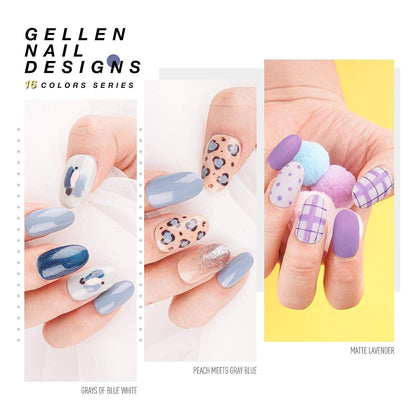 Gel Nail Polish Kit- 16 Colors With Top&Base Coat, Nude Grays Series Pastels Tones Nail Polish Set, Nail Art Design Colors, Home Gel Manicure Kit, Soak Off Gel Polish, Gift For Her