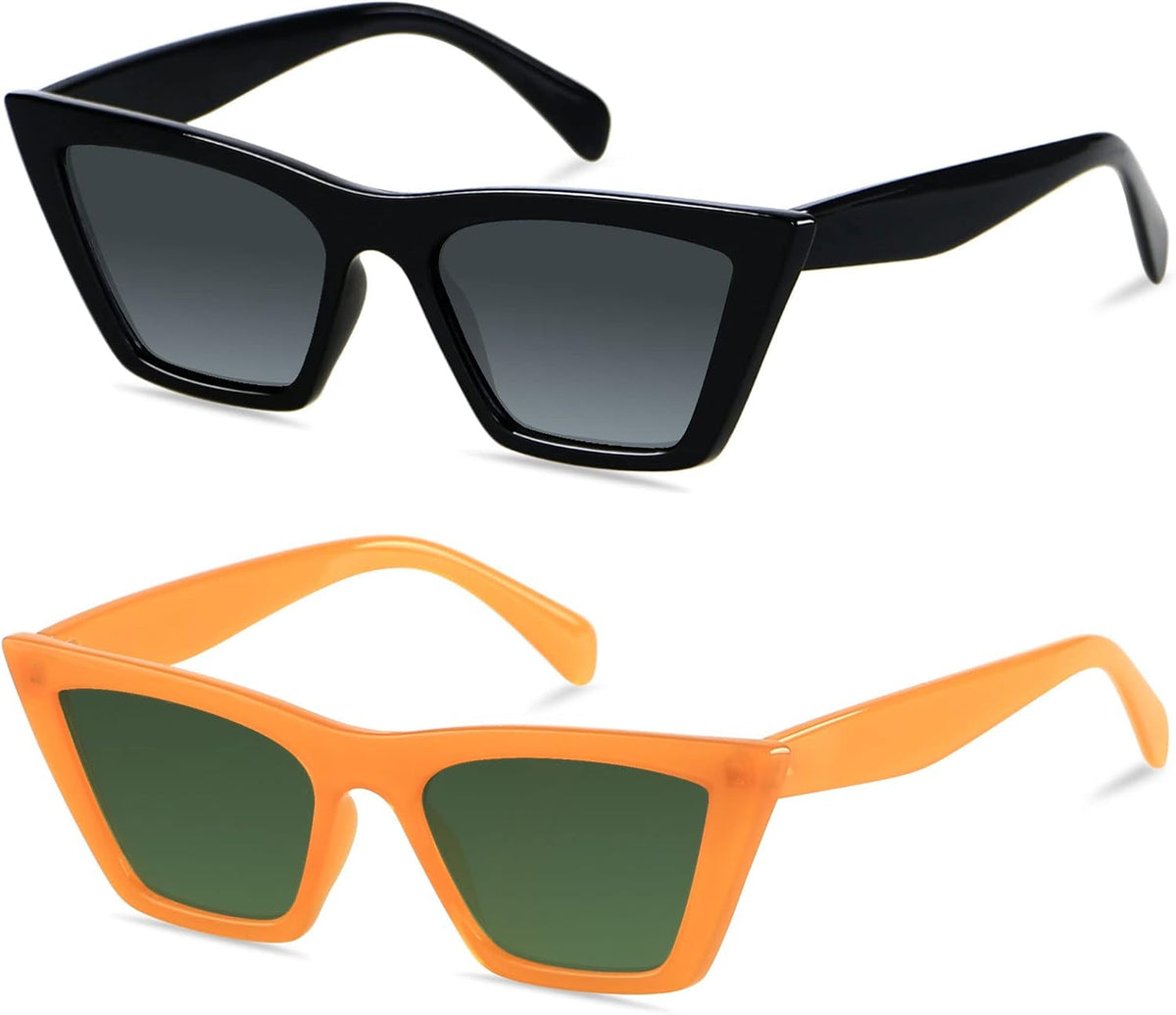 Cat Eye Sunglasses for Women Polarized Cateye Frames Fashion Vintage Square Classic Retro Sun Glasses