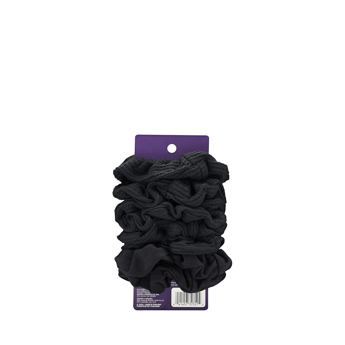 Ouchless Scrunchie, Black, 8 Count (Pack of 1)