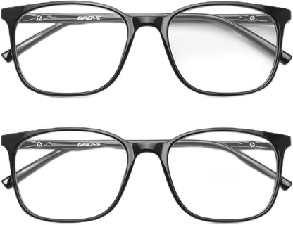 2 Pack Blue Light Blocking Glasses Women/Men, Computer Gaming Fake Eyeglasses Anti UV Ray-Spring Hinge