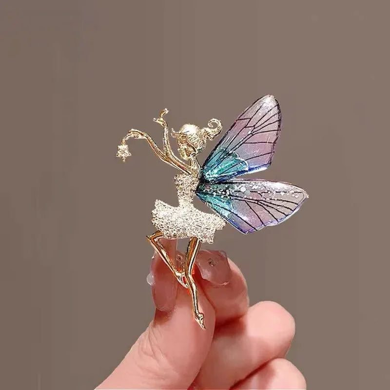 New Butterfly Fairy Brooch Female Elegant Dancing Girl Corsage Fashion Creative Clothing Pin for Women Brooches