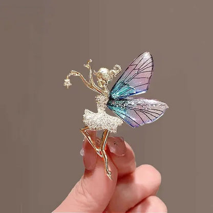 New Butterfly Fairy Brooch Female Elegant Dancing Girl Corsage Fashion Creative Clothing Pin for Women Brooches
