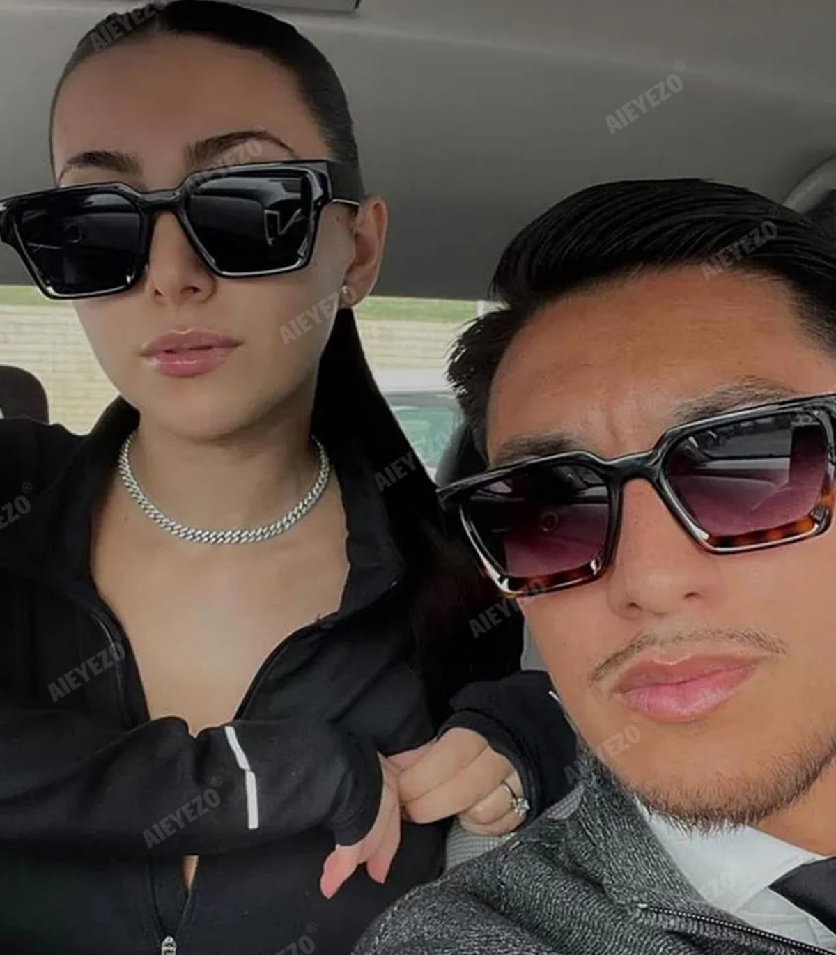 Square Sunglasses for Women Men Square Thick Frame Sun Glasses Simple Designer Style Shades