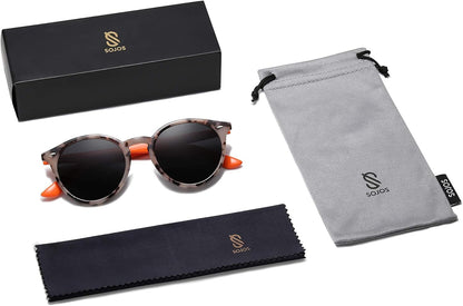 Retro round Polarized Sunglasses for Women Men Classic Vintage Sunnies SJ2069